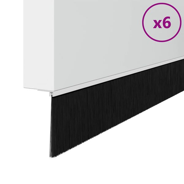 vidaXL Samolepljiva tesnila za vrata 6 pcs Bela 100 cm