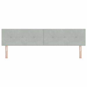 vidaXL Vzglavje z vzglavjem Svetlo siva 200 cm Umjetno usnje