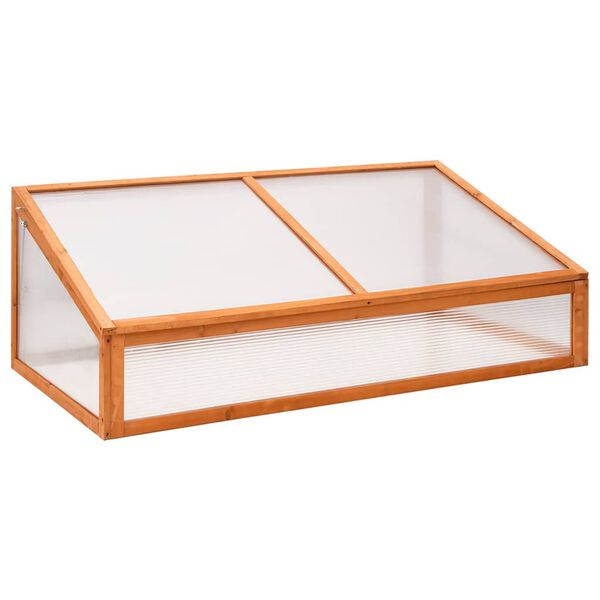 vidaXL Rastlinjak oranžen 110x58,5x39 cm les jelke