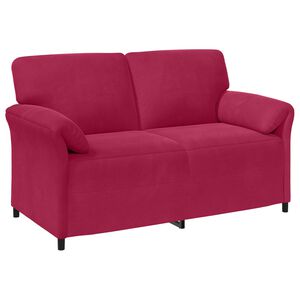 vidaXL Kavč za 2 osebi Vinorodna rdeča 158 x 83 x 95 cm Žamet