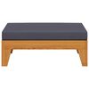 vidaXL Sekcijski stolček za noge s temno sivo blazino akacijev les