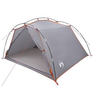 vidaXL Tunelski &scaron;otor 4-osebni Siva in oranžna