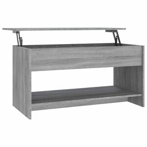 vidaXL Klubska mizica siva sonoma 102x50x52,5 cm konstruiran les