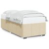vidaXL posteljni okvir brez vzmetnice Cream 80x200 cm Tkanina