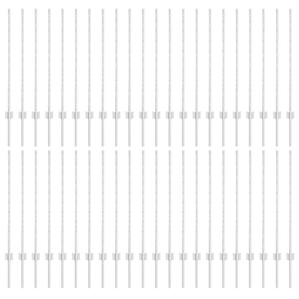 vidaXL Ograjni stebri 88 pcs srebrna 140 cm Jeklo