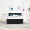 vidaXL LED Box Spring Postelja z vzmetnico Črna 160 x 200 cm Žamet