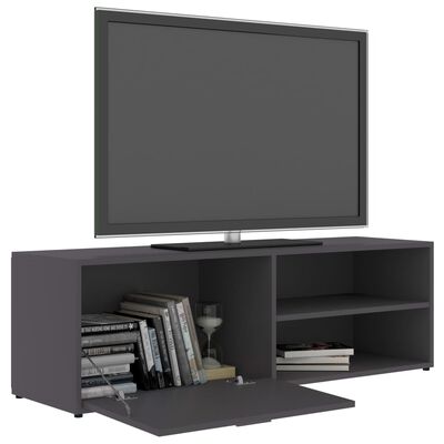 vidaXL TV omarica siva 120x34x37 cm iverna plošča