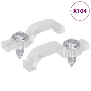 vidaXL LED stranske sponke 23,8 mm 2 kos Transparentno