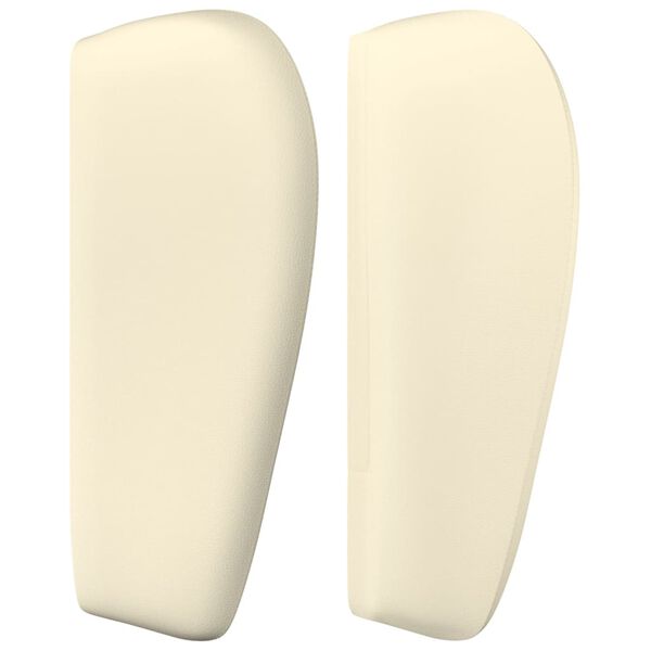 vidaXL Vzglavje z u&scaron;esi krem 163x23x78/88 cm umetno usnje