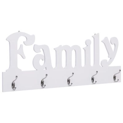 vidaXL Stenski obešalnik za plašče FAMILY 74x29,5 cm
