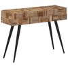 vidaXL Konzolna mizica 110x34x80 cm trdna predelana tikovina