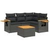 vidaXL Patio Sofa Set 5-sedežni Black