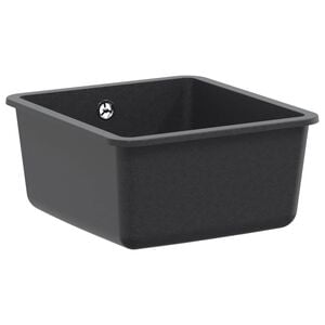 vidaXL Enojno pomivalno korito Granit 42 x 46 x 31 cm Grafitno siva