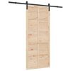 vidaXL Drsna vrata Naravna 100 x 208 cm Trdna borovina