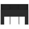 vidaXL Vzglavna omarica črna 140x19x103,5 cm