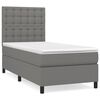 vidaXL Box spring postelja z vzmetnico temno siva 80x200 cm blago