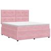 vidaXL Postelja boxspring z vzmetnico Roza 180 x 200 cm Žamet