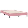 vidaXL Box Spring postelja z vzmetnico Pink 120x220 cm Velvet