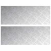 vidaXL Stopnice Pravokotna 2 pcs srebrna 80 x 30 cm Aluminij