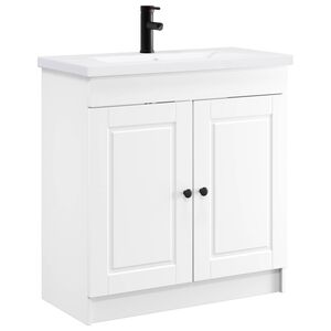vidaXL Komplet pohi&scaron;tva za kopalnico Bela 78,5 x 37,5 x 81 cm