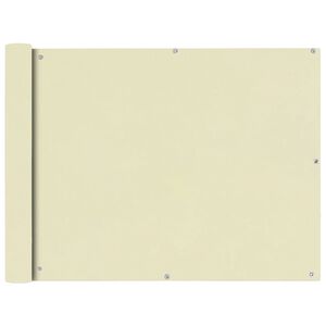vidaXL Balkonsko Platno Oksford Tekstil 90x400 cm Kremne Barve