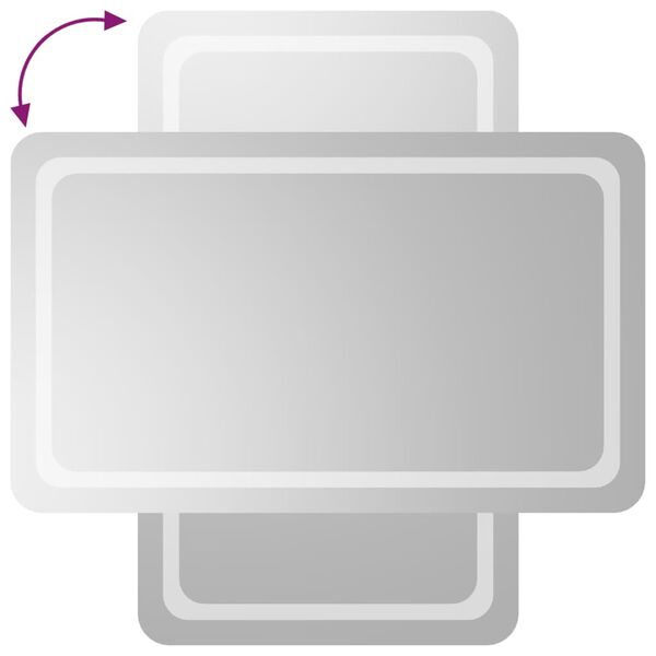 vidaXL LED kopalni&scaron;ko ogledalo 60x100 cm