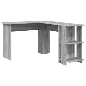 vidaXL Kotni&scaron;ka miza Siva Sonoma Inženirski les 140 x 113,5 x 75 cm