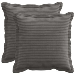 vidaXL Prevleka za blazino 2 kos HOUTEN Temno siva 30 x 30 cm korduroy