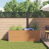 vidaXL Vrtna visoka greda 195 x 50 x 68 cm Cinkana jeklena