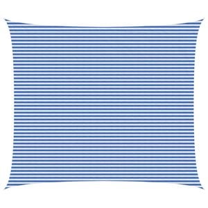 vidaXL Senčna platna 6 x 8 m HDPE Pravokotna Modra in bela