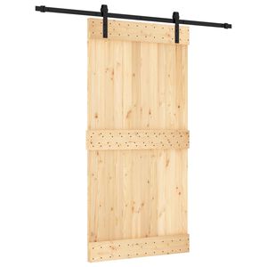 vidaXL Drsna vrata 100 x 210 cm Masiven borov les (neobdelan)