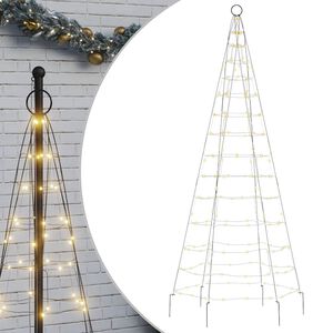 vidaXL LED božično drevo 200 LED toplo bela 180 cm