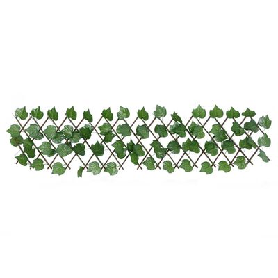 vidaXL Umetna trta raztegljiva ograja zelena 5 kosov 180x20 cm