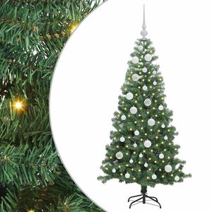 vidaXL Božično drevo Zelena 120 cm PVC