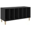 vidaXL Omarica za gramofonske plo&scaron;če črna 100x38x48 cm inženirski les
