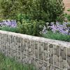 vidaXL Visoka greda gabion pocinkano jeklo 100x100x20 cm