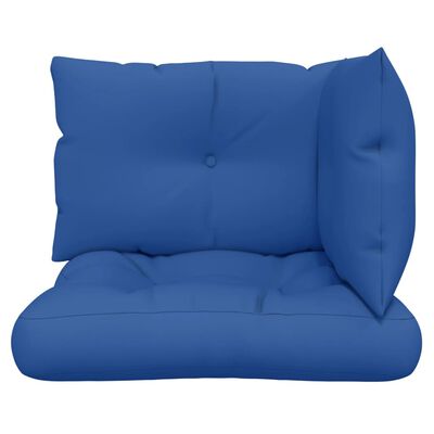 vidaXL Blazine za kavč iz palet 3 kosi kraljevsko modre