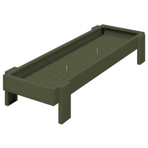 vidaXL Krmilna posoda za koko&scaron;i Oljčno zelena 80 x 28 x 13.5 cm