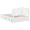 vidaXL Konstrukcija postelje Bela 160 x 200 cm Inženirsko leseno
