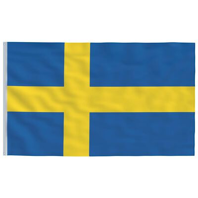 vidaXL Švedska zastava 90x150 cm