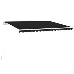 vidaXL Avtomatska tenda LED + senzor 450x300 cm antracitna