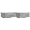 vidaXL Stenski nočni omarici 2 pcs Betonsko siva 49 x 34,5 x 20 cm