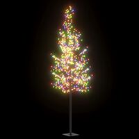 vidaXL Božično drevesce 600 LED lučk barviti češnjevi cvetovi 300 cm