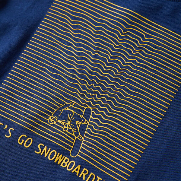 Otro&scaron;ka majica z dolgimi rokavi mornarsko modra 140