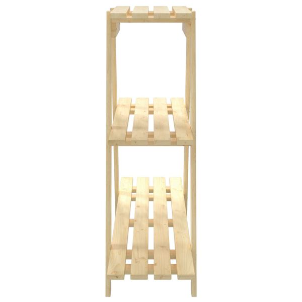 vidaXL Stojalo za rože 101x23x79 cm trdna borovina