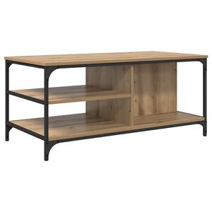 vidaXL Klubska miza Umetni hrast 100 x 50 x 45 cm Inženirski les