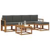 vidaXL Zunanja garnitura za sedenje 6 pcs Naravna in antracitna