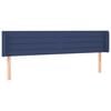vidaXL Vzglavje z u&scaron;esi modro 163x16x78/88 cm blago