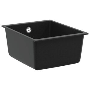 vidaXL Umivalnica 80% Kvarc in 20% Smola 370 x 460 mm Črna