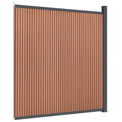 vidaXL Ograjni panel WPC rjav 173x186 cm